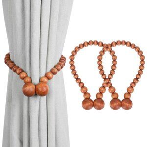 Magnetic Curtain Tiebacks Brown Curtain Holdbacks Curtains 2 Pack Nursery Decor